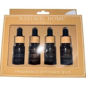 Natural Home California Fragrance Diffuser Oil Set 4 Pack Assorted Scents 10ML